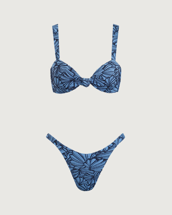 Blue Geometric Twist Bikini Set - Image 6