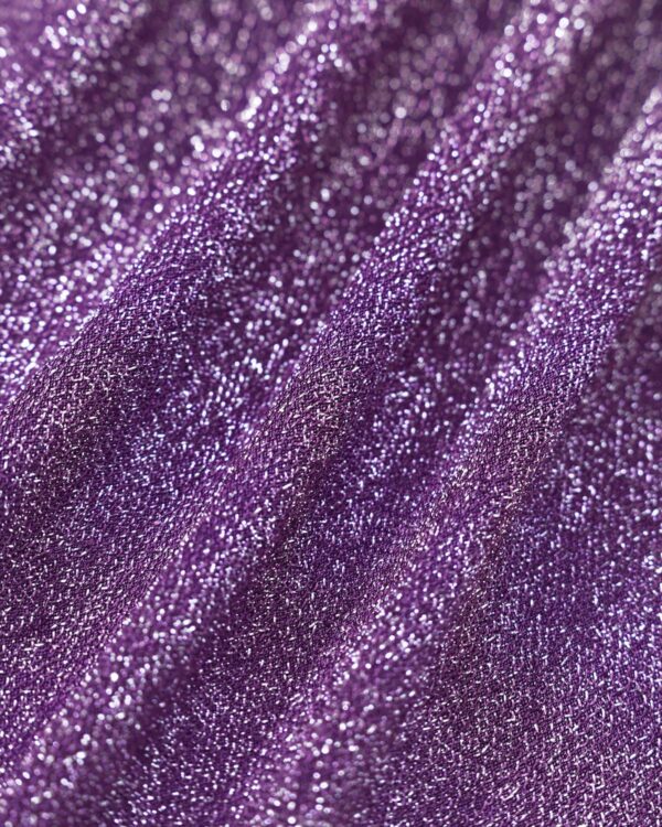 Purple Lurex Backless One-Piece Swimsuit - Image 8