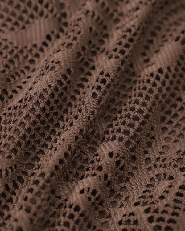 Brown Mesh Bikini Three Piece Suit - Image 9