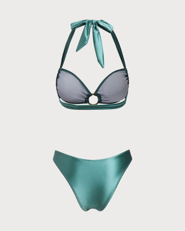 Green O-Ring Halter Bikini Set - Image 5