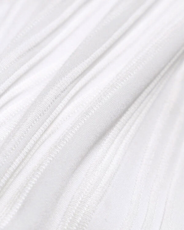 White Criss-Cross One-Piece Swimsuit - Image 7