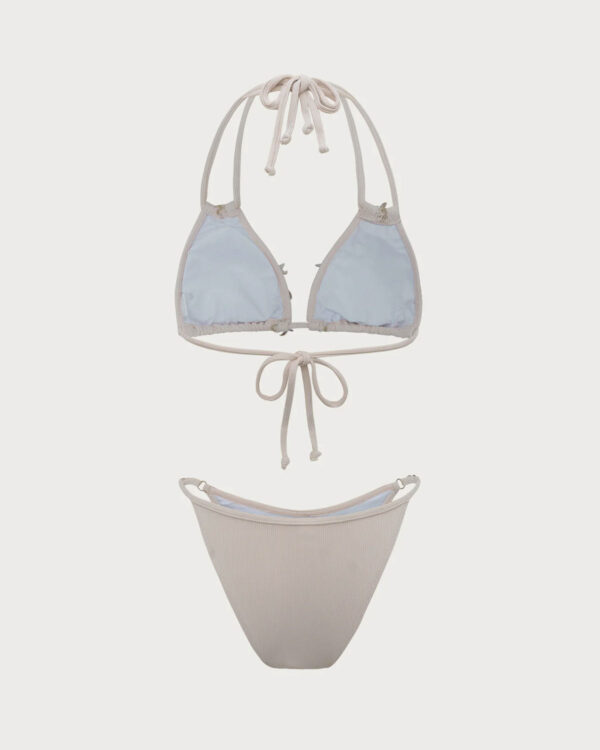 White Shell Embellished Bikini Set - Image 8