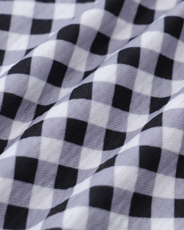Black Plaid One-Piece Swimsuit - Image 3