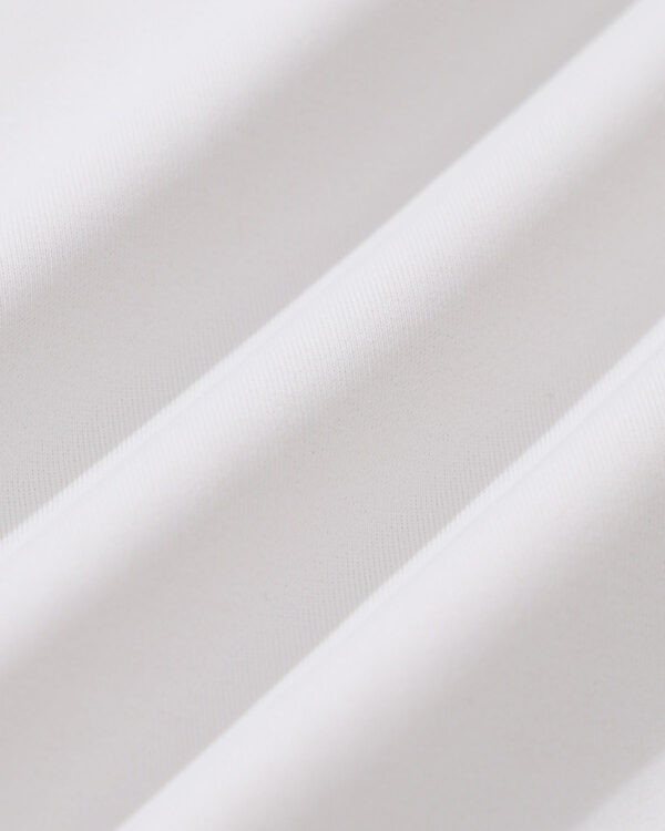 White V-Neck Backless One-Piece Swimsuit - Image 2