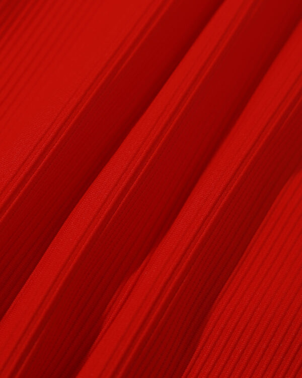 The Red Ribbed Cross Back One-Piece Swimsuit - Image 7